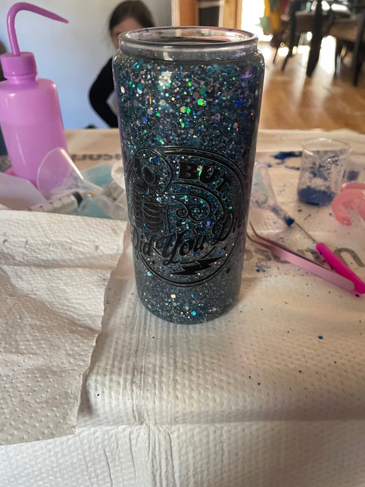Skull snow globe cup 16 oz