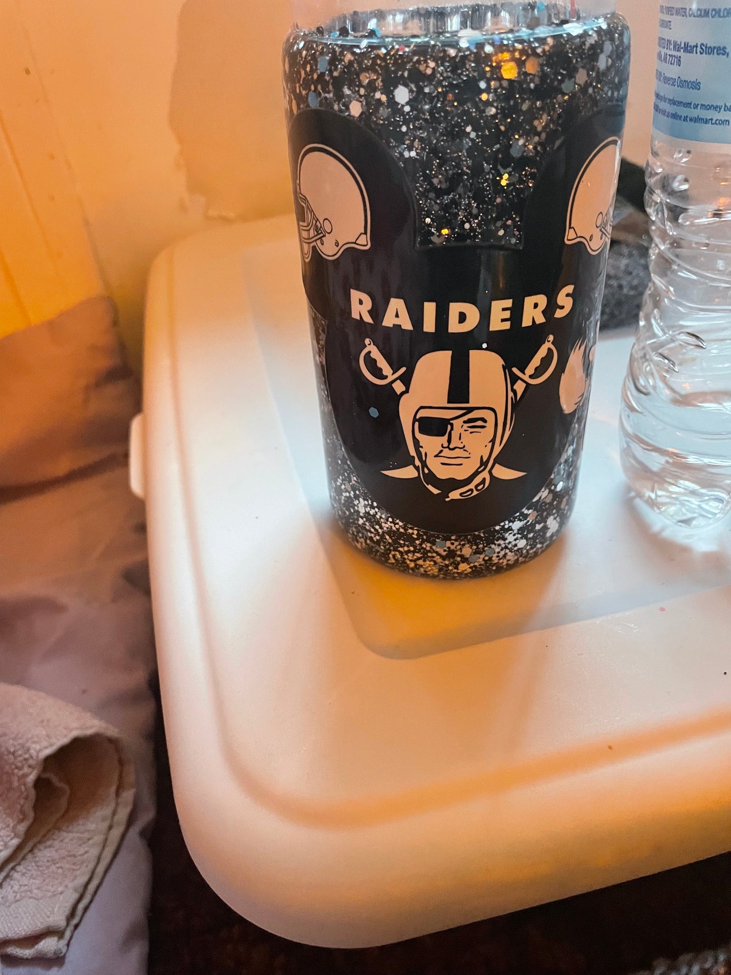 Raiders football 16oz cup