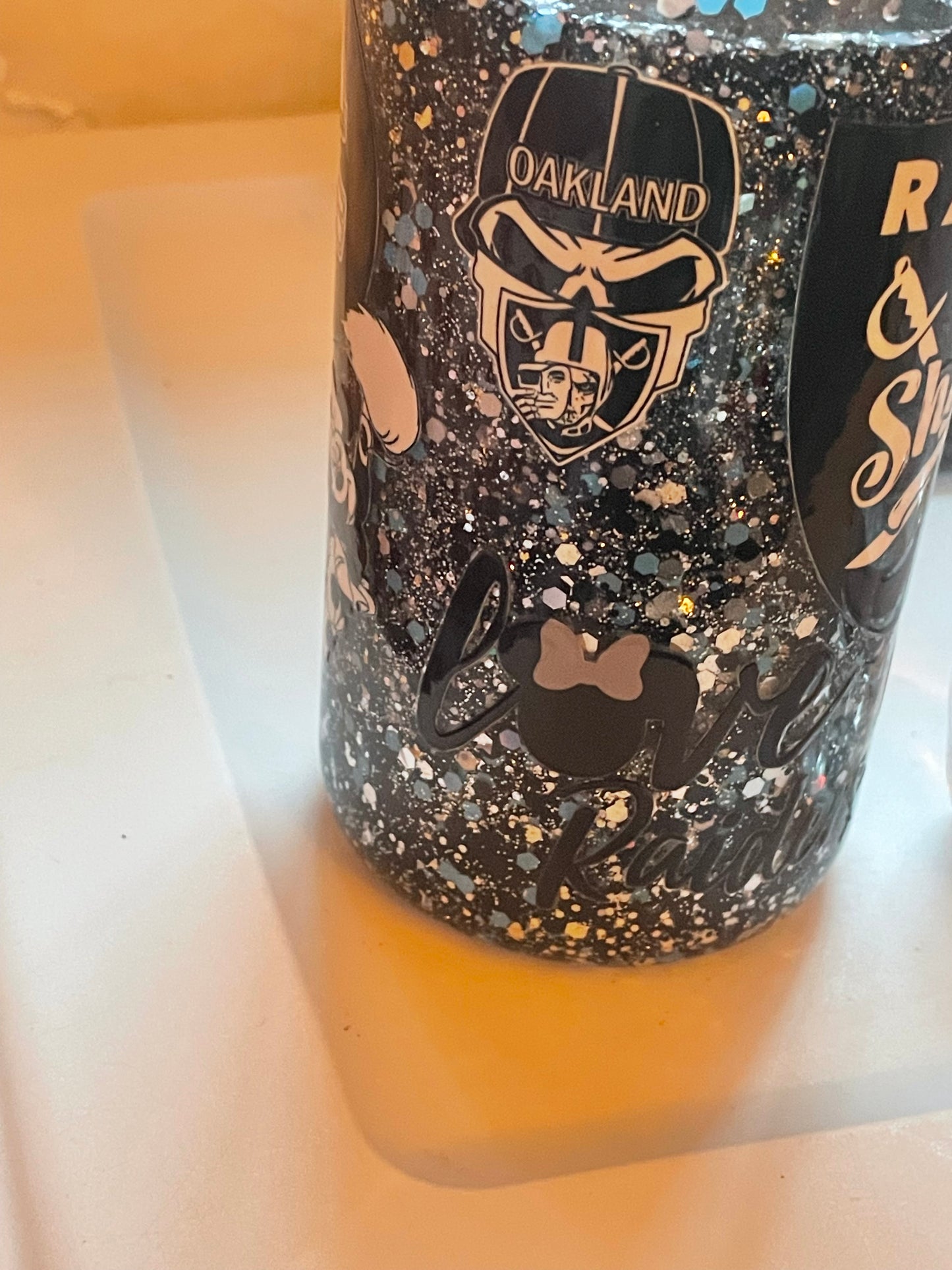 Raiders football 16oz cup