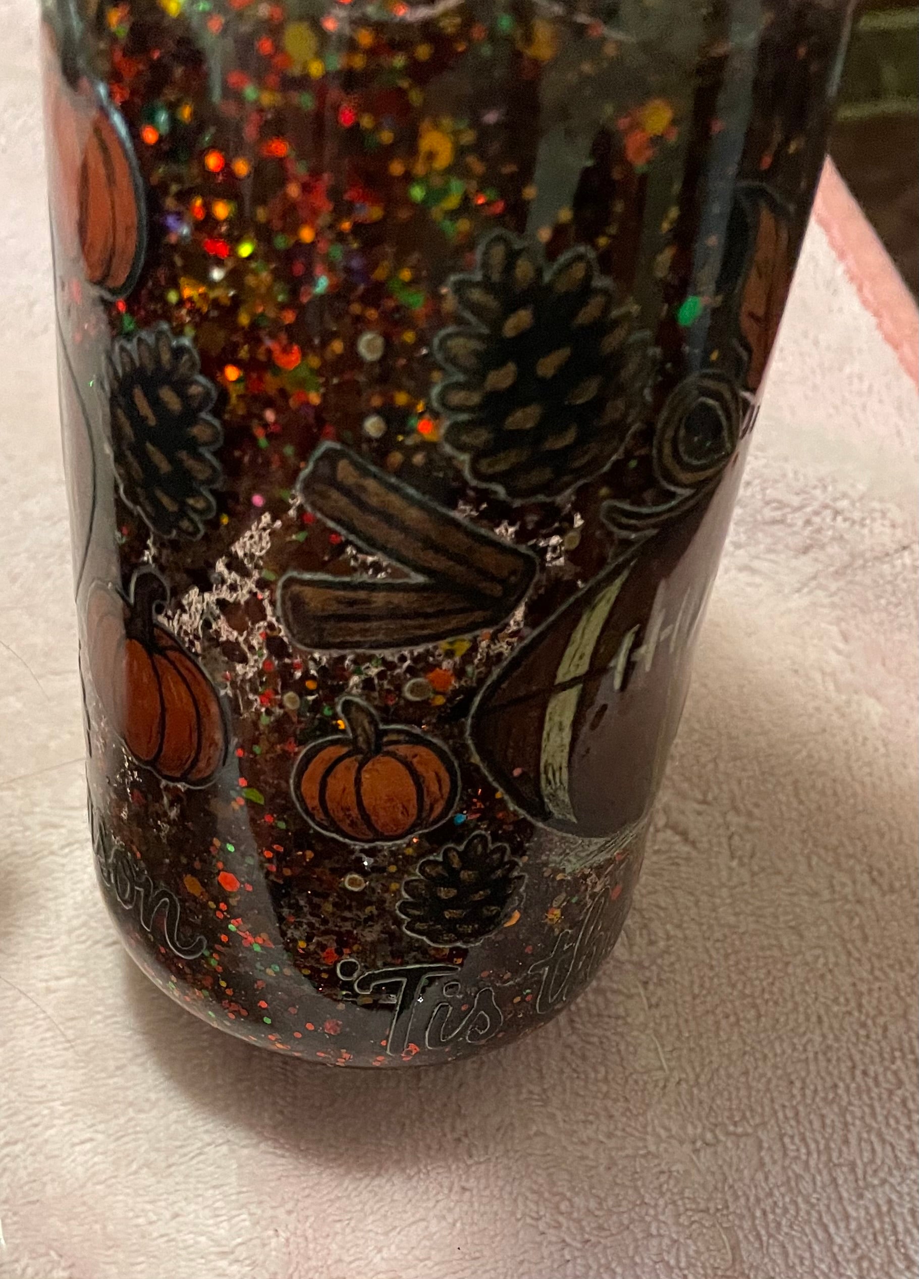 16oz acrylic fall football cup