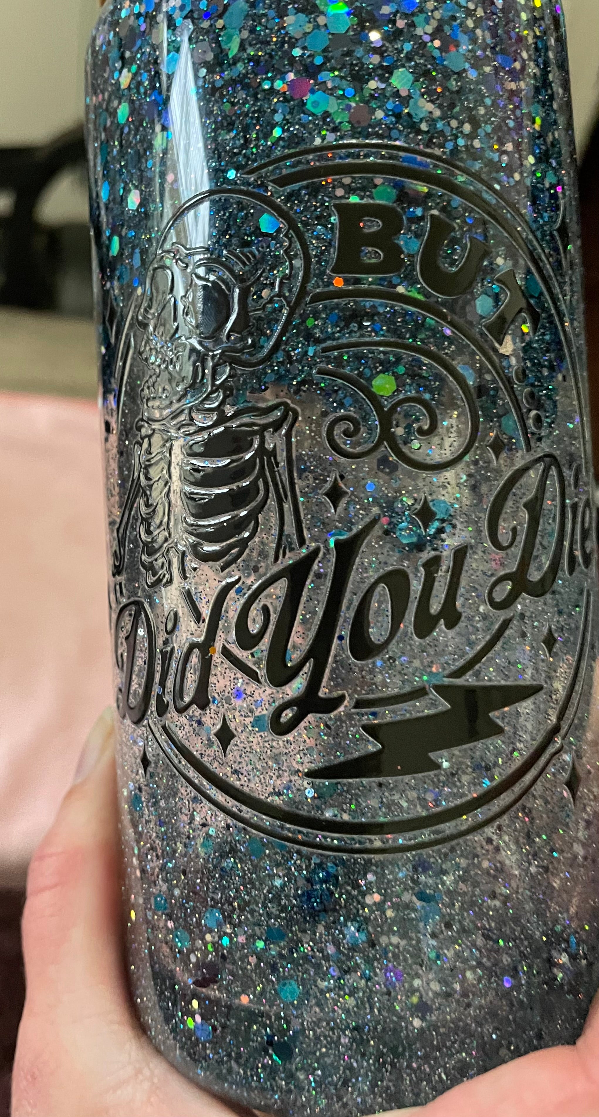 16oz glass cup have the day you deserve