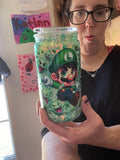 Mario and Luigi 16oz acrylic cup