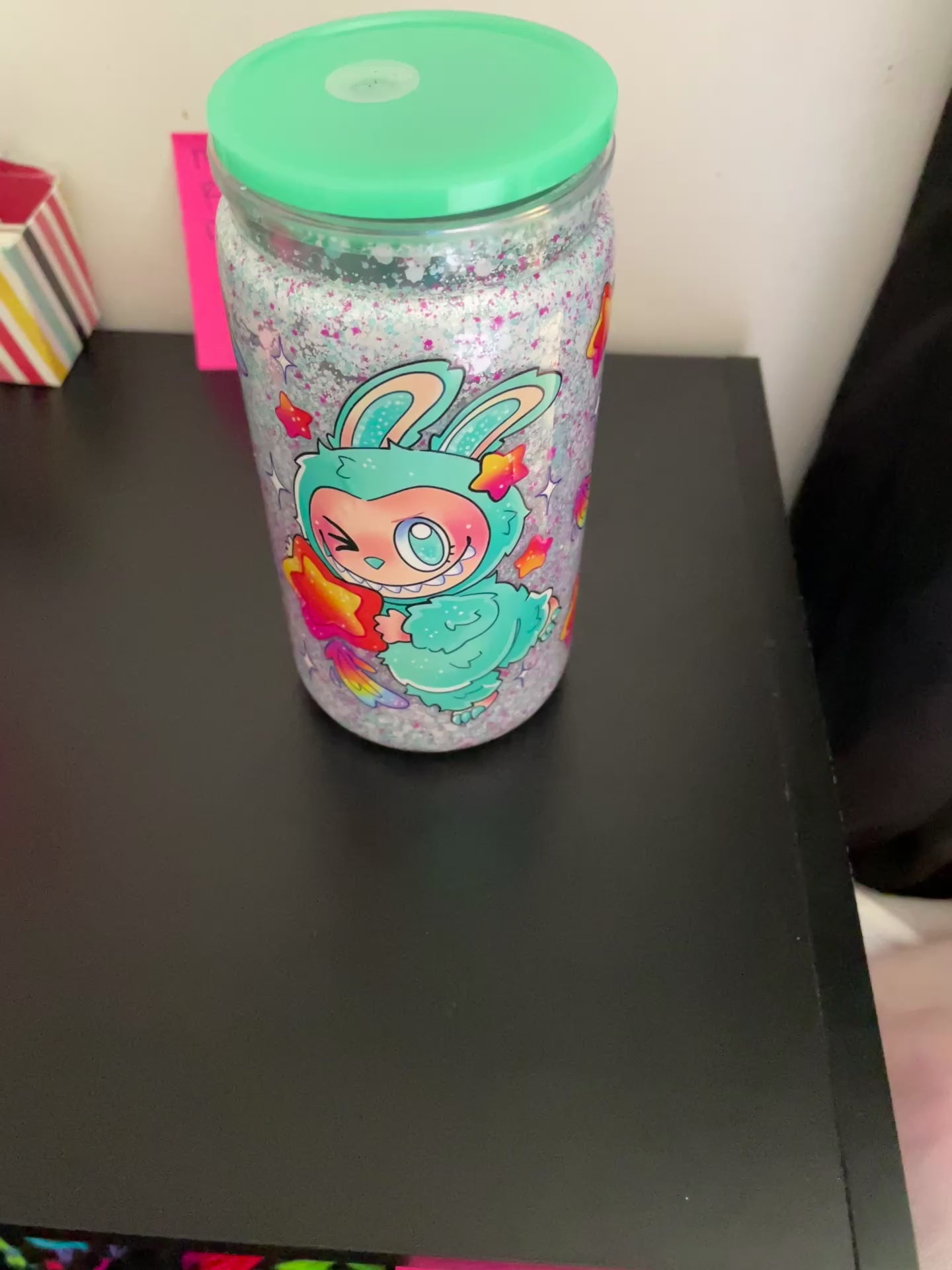 Labubu stars glow cup 16 oz acrylic
