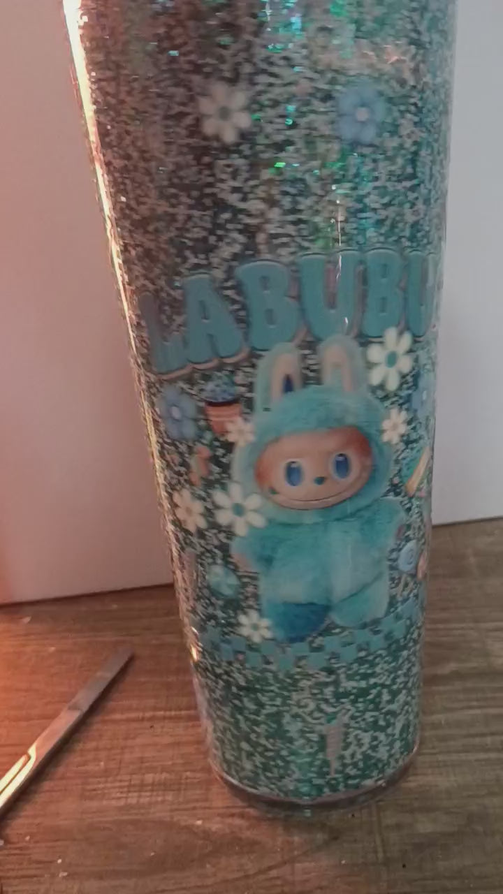 24 oz blue labubu cutiepie acrylic