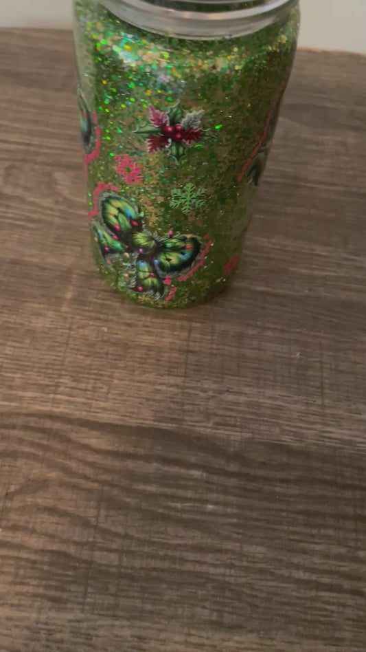 Christmas bow cup 160z