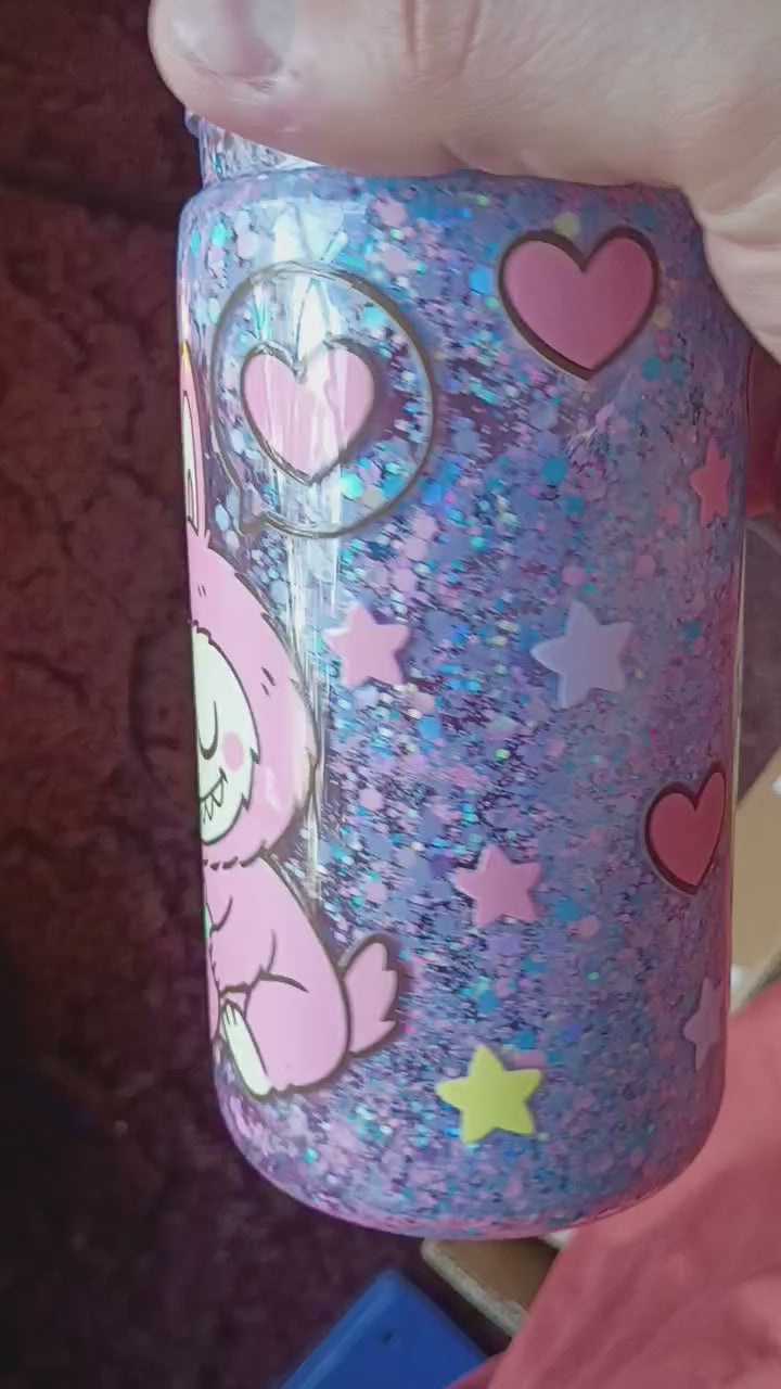 Sleepy Labubu‘s 16oz snow globe cup